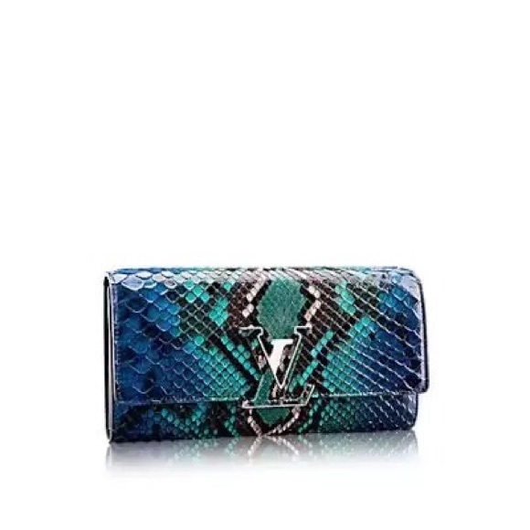 Louis Vuitton, Bags, Iso Louis Vuitton Capucines Wallet Python